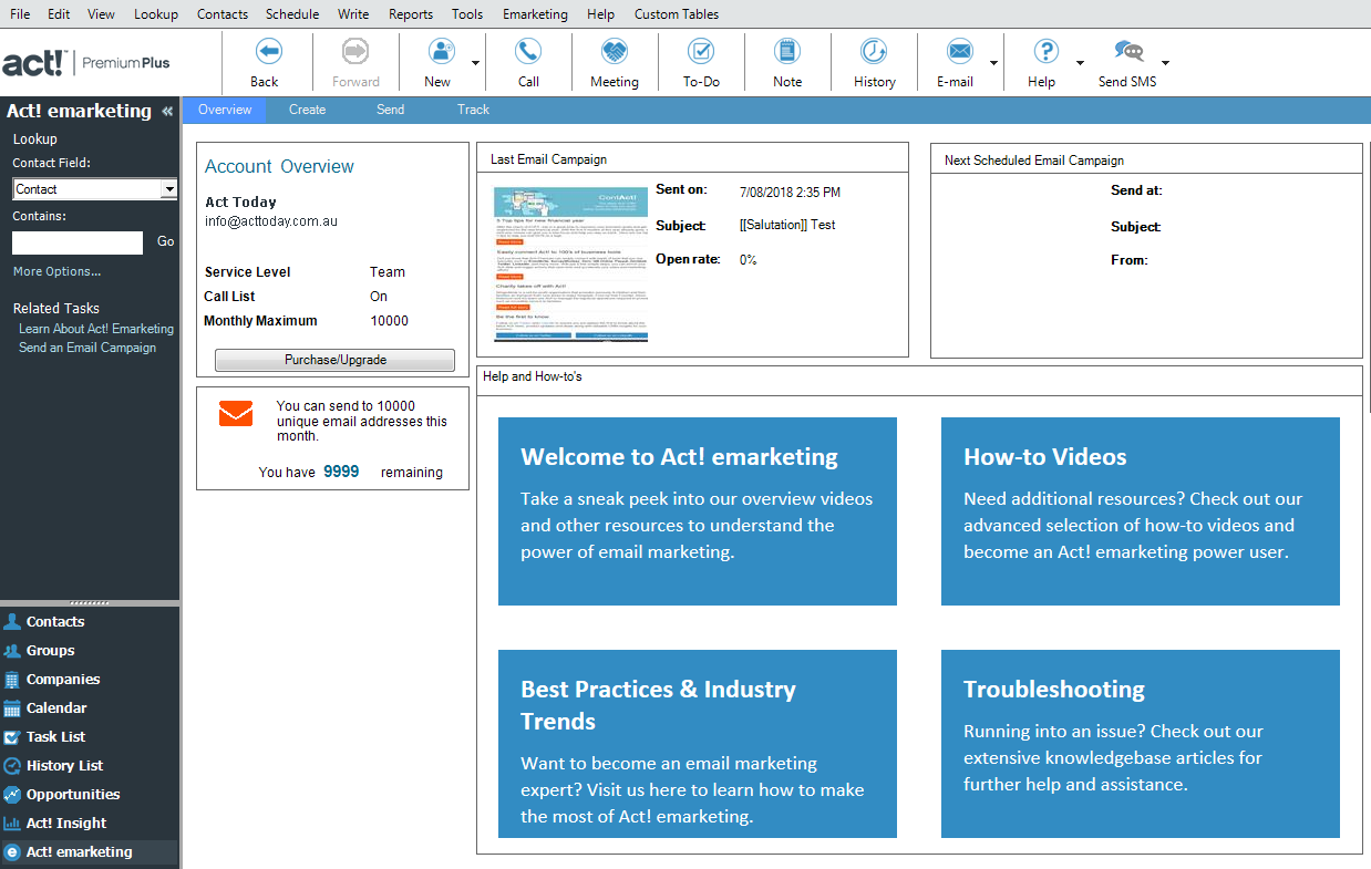 Act! Emarketing v20
